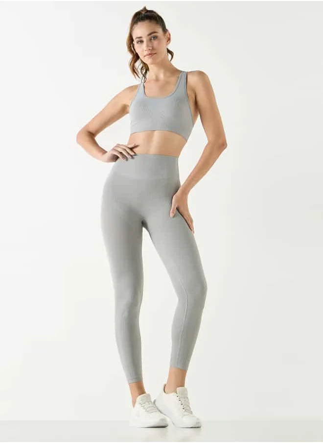 ADOT by Splash Textured Leggings with Elasticated Waistband