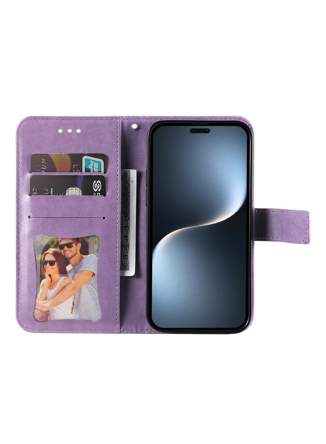 S-TOP Case For Honor Magic7 Pro Seven-petal Flowers Embossing Leather Phone Case - Image 4