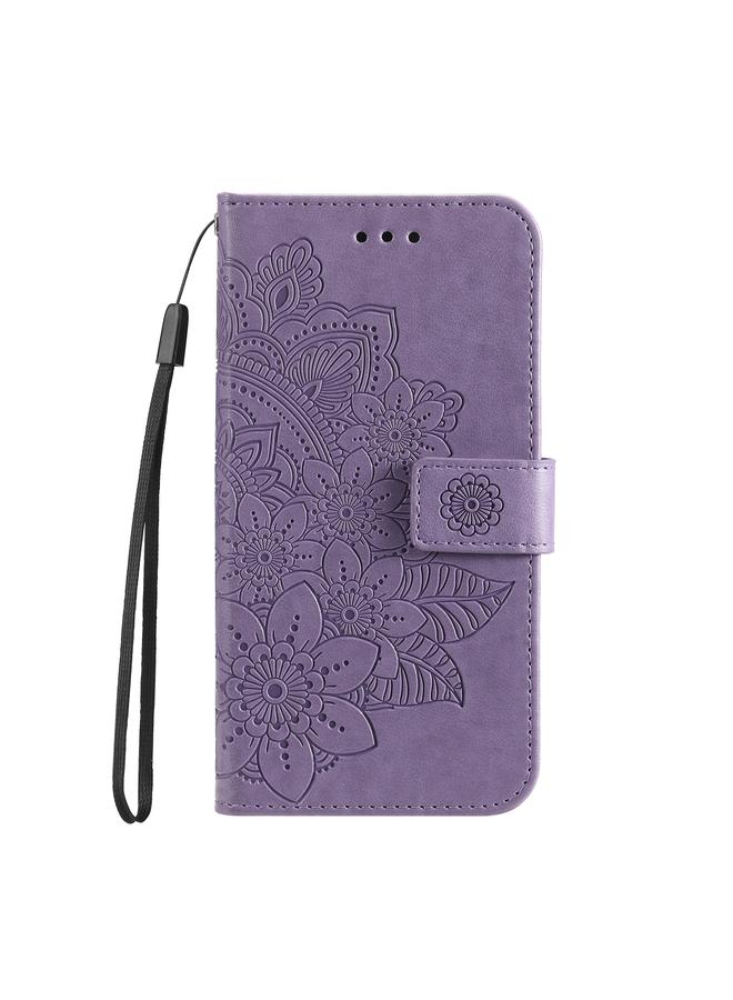 S-TOP Case For Honor Magic7 Pro Seven-petal Flowers Embossing Leather Phone Case - Image 2