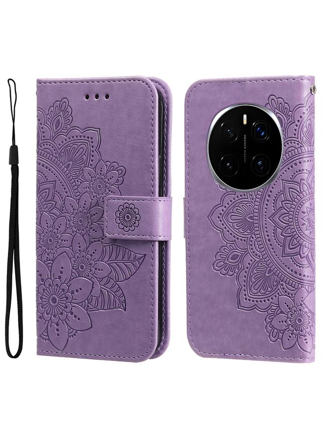 S-TOP Case For Honor Magic7 Pro Seven-petal Flowers Embossing Leather Phone Case - Image 1
