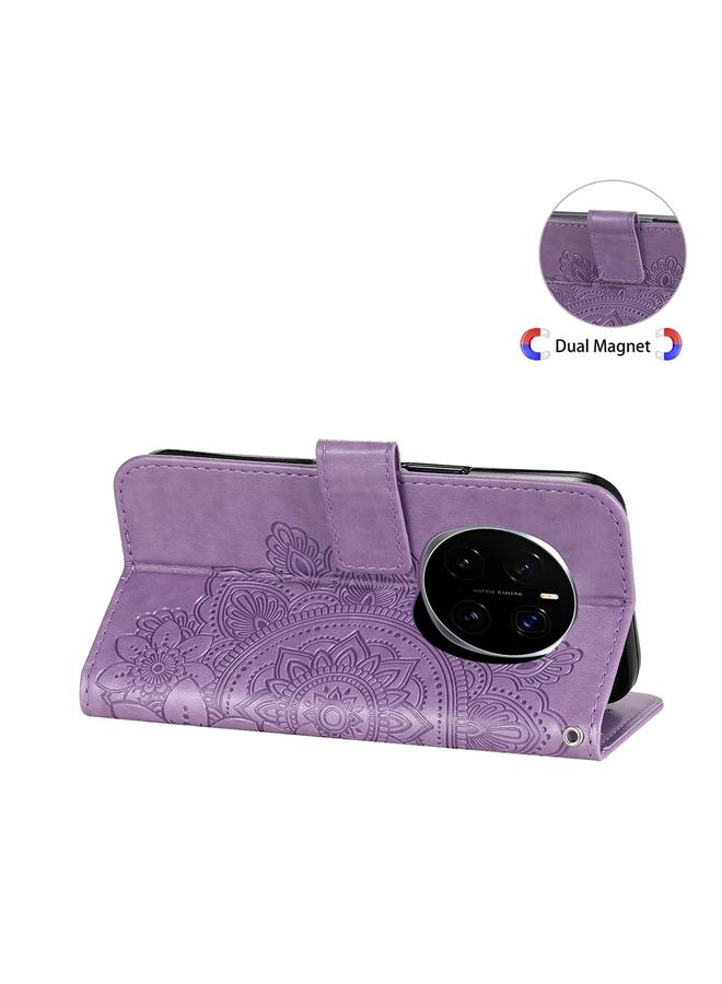 S-TOP Case For Honor Magic7 Pro Seven-petal Flowers Embossing Leather Phone Case - Image 5