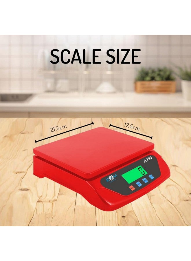 ATOM ATOM-A-123 Multipurpose Digital Kitchen Weighing Scale measuring upto 6 Kg of Fruits,Spice,Food,Vegetable and more with large LCD Screen display  - Image 2