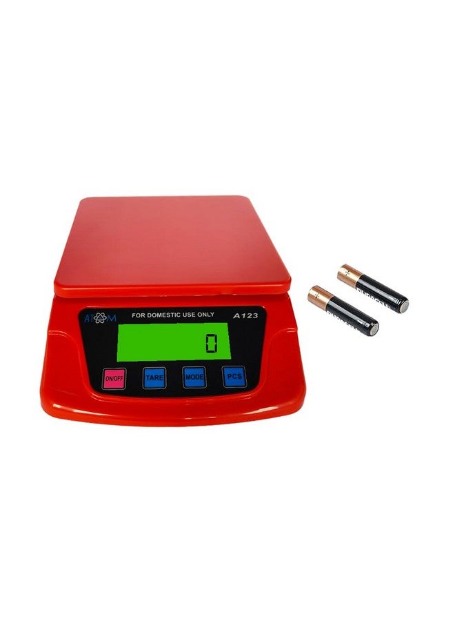 ATOM ATOM-A-123 Multipurpose Digital Kitchen Weighing Scale measuring upto 6 Kg of Fruits,Spice,Food,Vegetable and more with large LCD Screen display  - Image 1