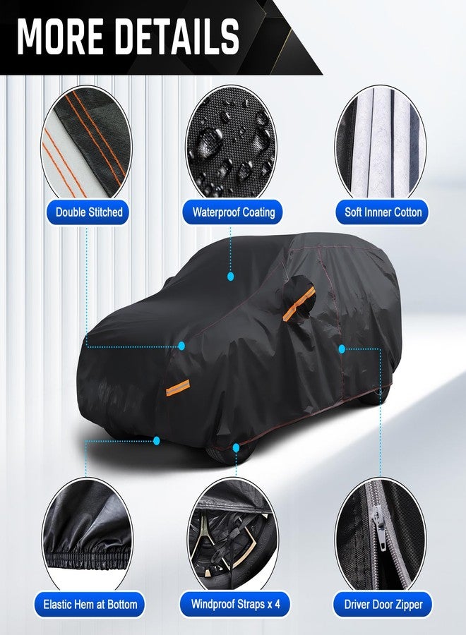 AltoCover 6 Layer Heavy Duty SUV Car Cover Waterproof All Weather Protection with Cotton Liner, Universal Fit Toyota RAV4, Honda CRV, Tesla Model Y, Audi Q5, Nissan Rogue, Mazda CX-5, Kia Sorento - Image 4