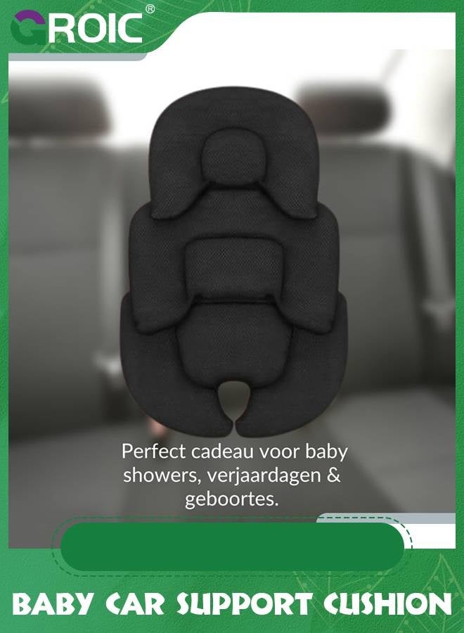 GROIC Baby Support Cushion,Infant Car Seat Insert, 3D Mesh Breathable Car Seat Head and Body Supports for Babies, Soft Car Seat Insert Cushion Pad Suit for Infant Car Seats and Baby Strollers - Image 2