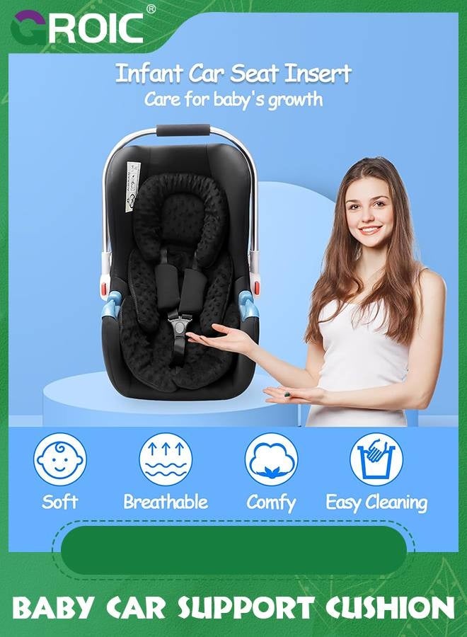 GROIC Baby Support Cushion,Infant Car Seat Insert, 3D Mesh Breathable Car Seat Head and Body Supports for Babies, Soft Car Seat Insert Cushion Pad Suit for Infant Car Seats and Baby Strollers - Image 3