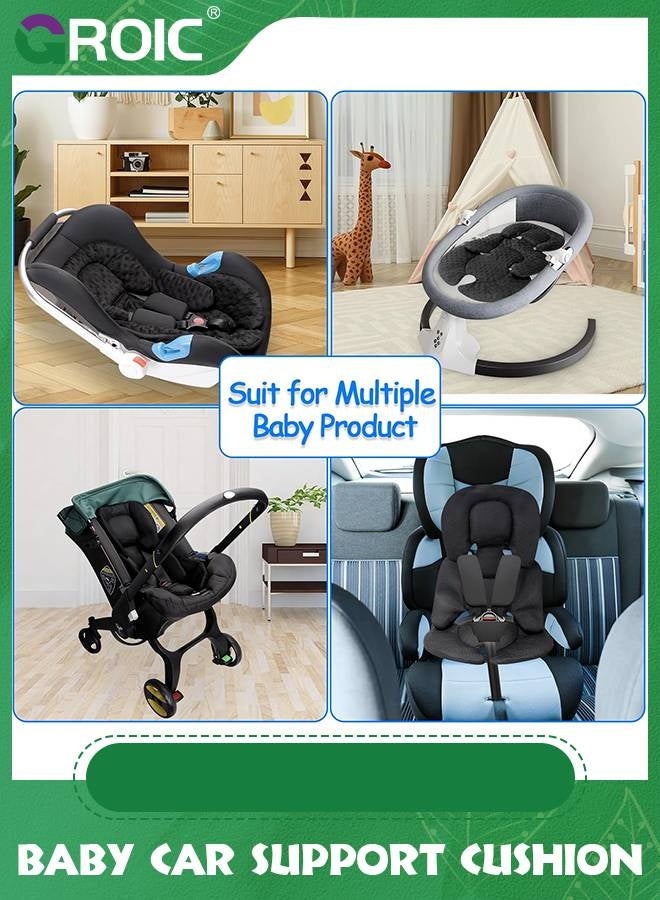 GROIC Baby Support Cushion,Infant Car Seat Insert, 3D Mesh Breathable Car Seat Head and Body Supports for Babies, Soft Car Seat Insert Cushion Pad Suit for Infant Car Seats and Baby Strollers - Image 5