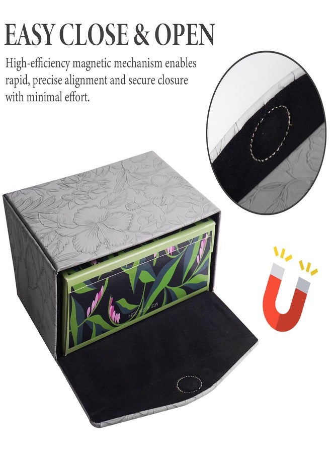 Hennaja Hand Towels Box Cover,PU Leather Tissue Box Cover Holder Compatible with Kleenex Disposable Paper Hand Towels Suitable for Dining,Kitchen,Bathroom(1-Carved Grey) - Image 5