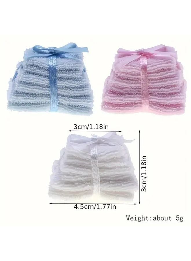 Pink Miniature Bathroom Towel Model Dollhouse Accessory Doll Cloth Life Scene - Image 3