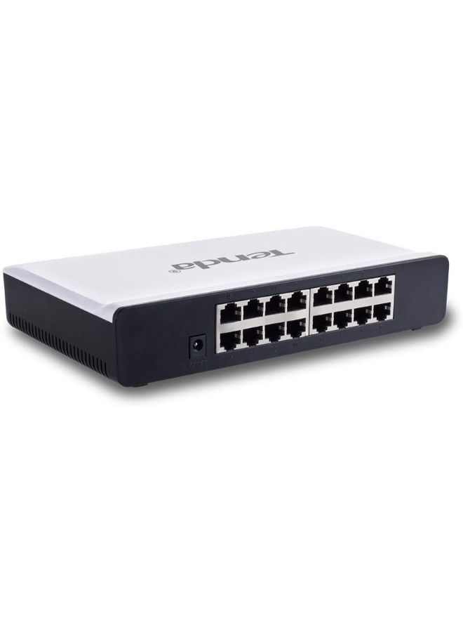 Tenda S16 Desktop Ethernet Network Switch White/Black - Image 4