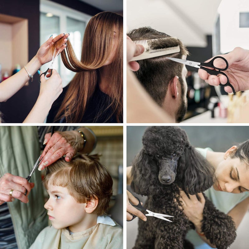 BLUSHIA Hair Cutting Scissor Smooth And Comfortable Black 7Inch Black - Image 4