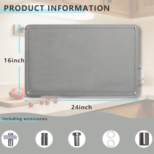 GOPRETY Quick Dry Stone Drying Mat for Kitchen Counter - 24"× 16" Extra Large Absorbent Diatomaceous Earth Dish Rack Mat, Non-Slip Stone Drying Mat for Kitchen Dishes - Image 2