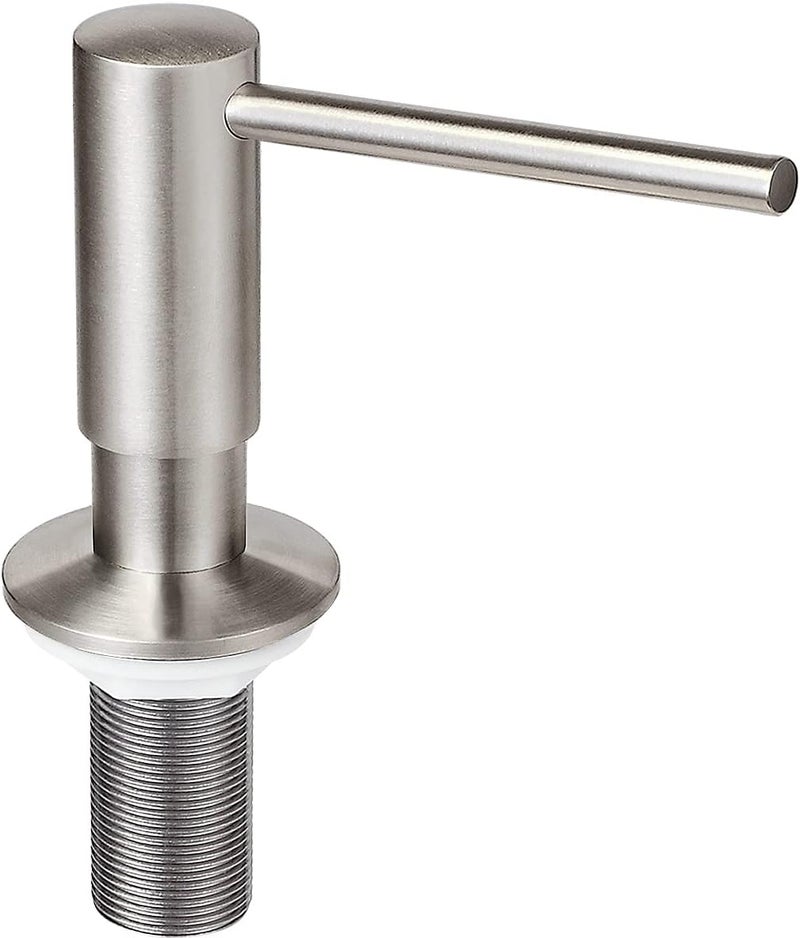 EADOT Brushed Nickel Built in Soap Dispenser for Kitchen Sink with 17 OZ PET Bottle Brass Pump Head Deck Mounted Dish Soap Dispenser - Image 1