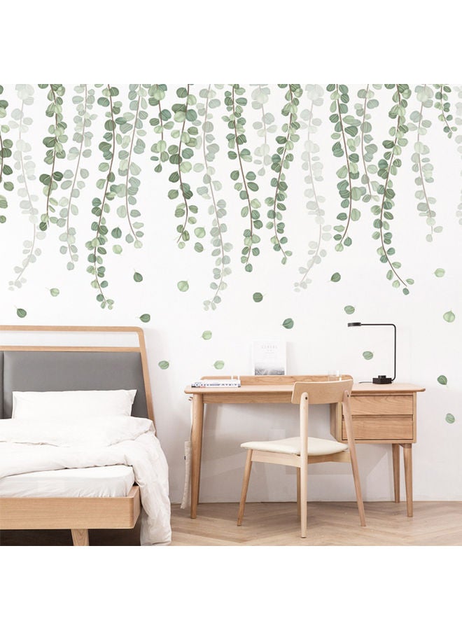 NIBEMINENT Plant Leaf Twig Home Wall Sticker Green - Image 3