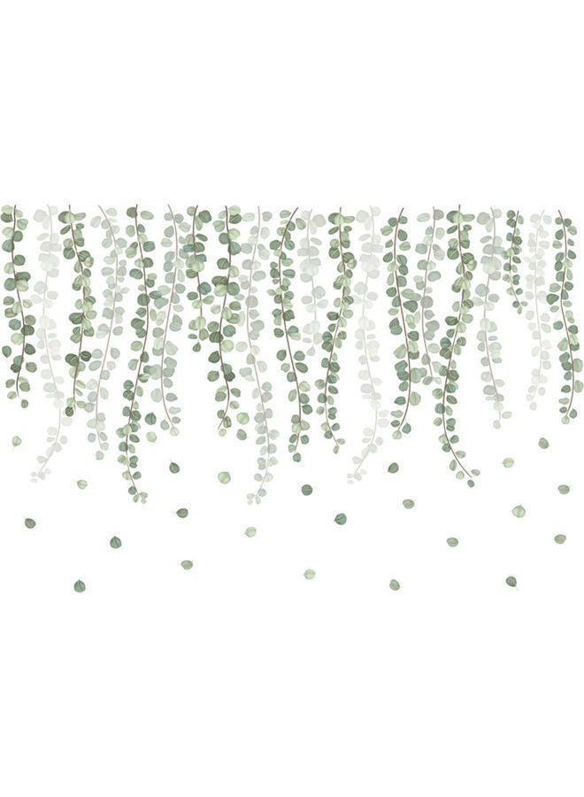 NIBEMINENT Plant Leaf Twig Home Wall Sticker Green - Image 1