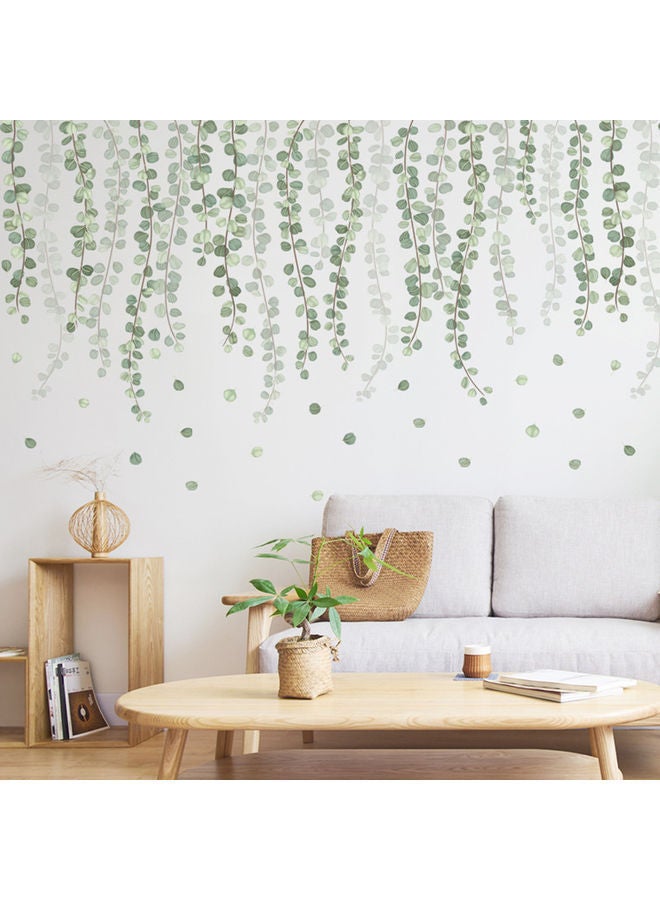 NIBEMINENT Plant Leaf Twig Home Wall Sticker Green - Image 5