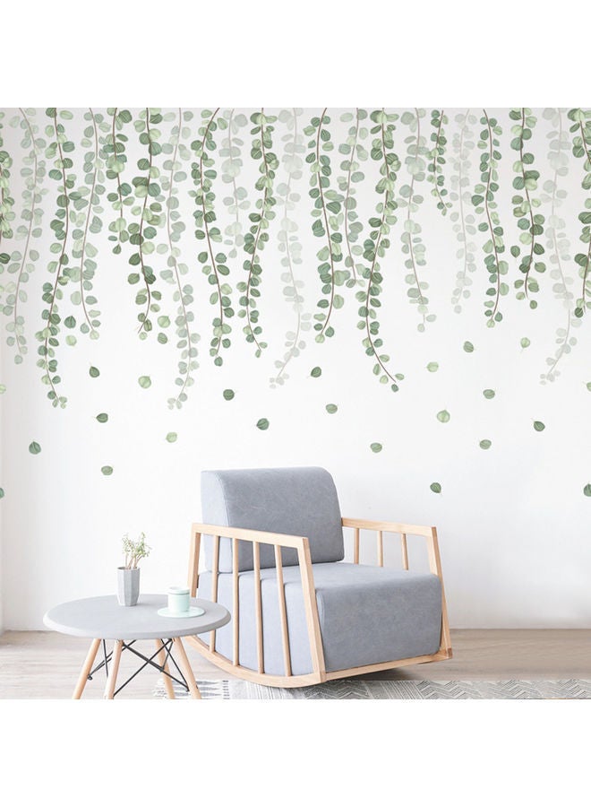 NIBEMINENT Plant Leaf Twig Home Wall Sticker Green - Image 4