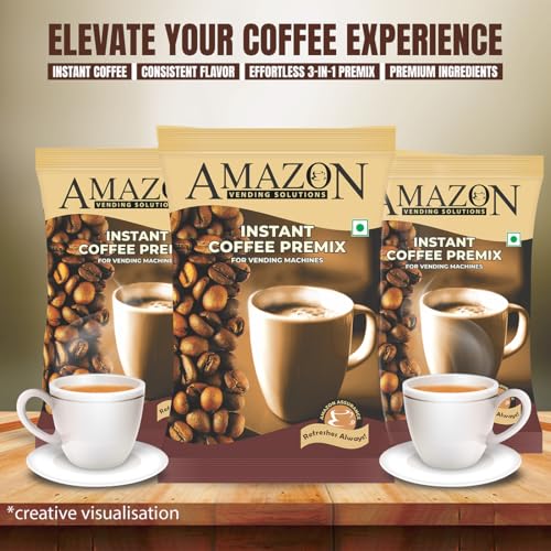 Atlantis Amazon 3 In 1 Instant Coffee Premix Powder (Premix Has Milk, Coffee And Sugar) 3 Kg For Vending Machines, Bag - Image 4