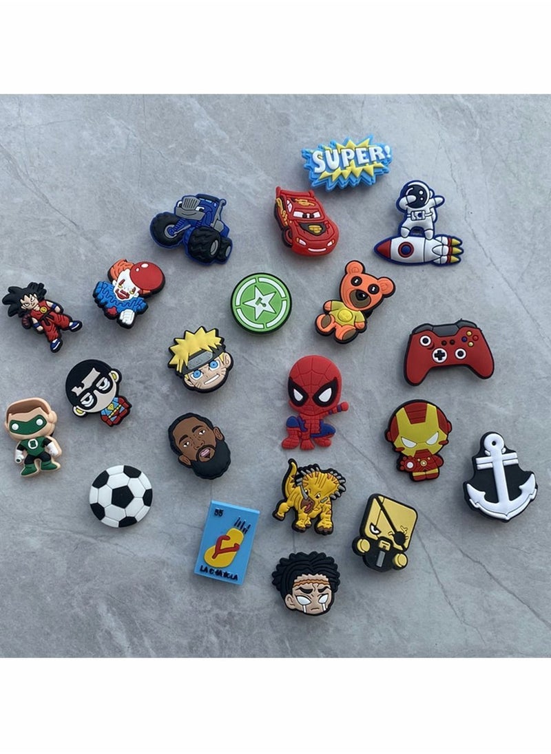 Y&D Shoe Decoration Charms, 50 Pcs Random Different Charm for Crocs Hole Buckle Party Favors ​Mini Bracelet Wristband Men Women Kid  - Image 3