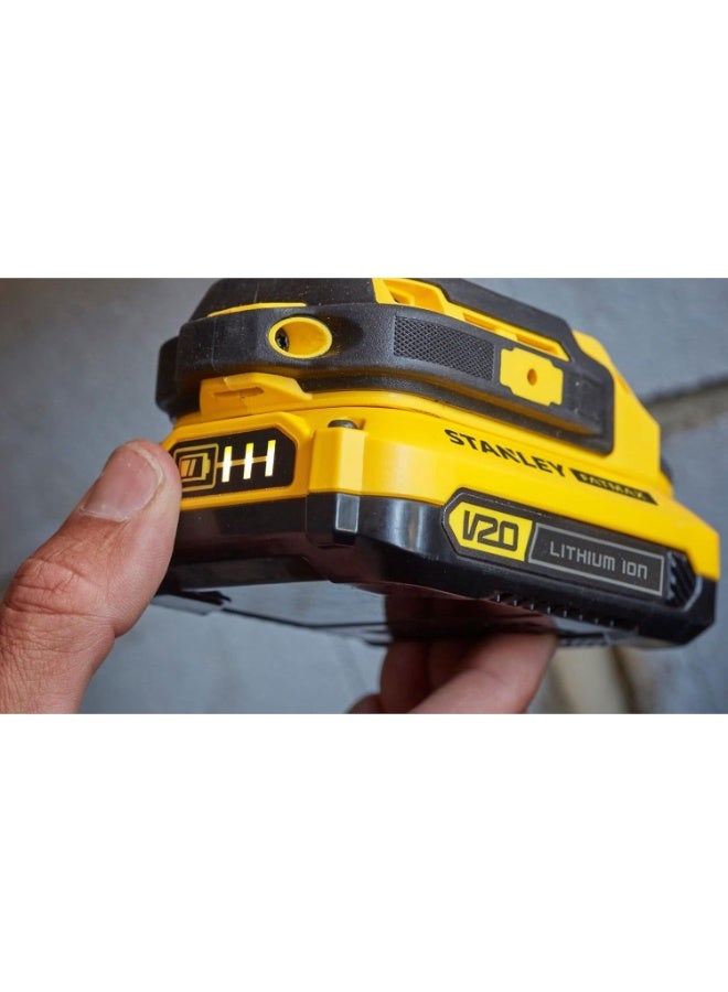 STANLEY FATMAX SCD711C2K-B1 20V 1.5Ah Cordless Brushed Hammer Drill Machine With 2pcs Batteries & 1pc Charger - Image 4