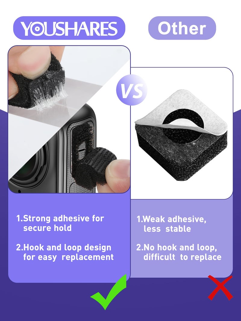 YOUSHARES Mic Wind Muff for Insta360-8Pcs Wind Muff for Insta360 X3 X4, Premium Wind Noise Reduction Cover for Crisp Audio, Easy Installation and Durable Design, Compatible X3 or X4 Camera - Image 5