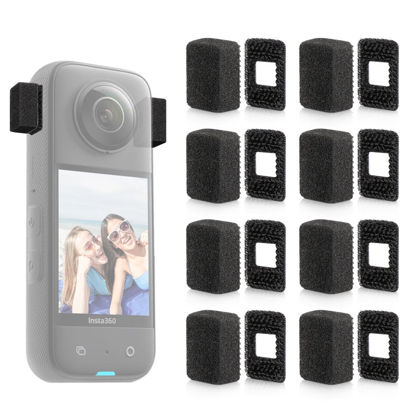 YOUSHARES Mic Wind Muff for Insta360-8Pcs Wind Muff for Insta360 X3 X4, Premium Wind Noise Reduction Cover for Crisp Audio, Easy Installation and Durable Design, Compatible X3 or X4 Camera - Image 1