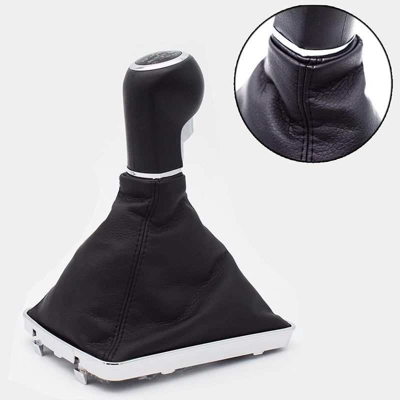 QASULER 6 Speed Manual Gear Shift Knob with Gaitor Boot Cover - Image 4