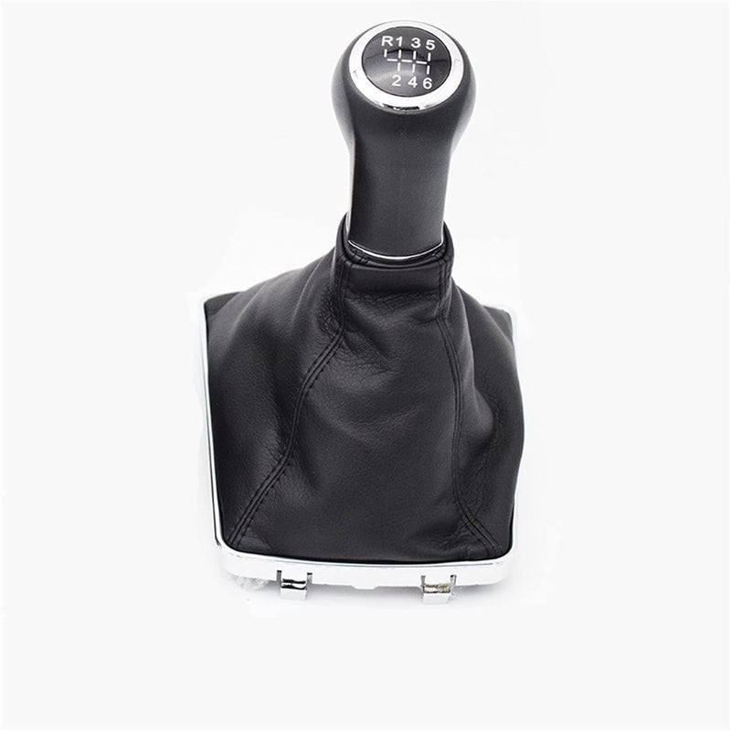 QASULER 6 Speed Manual Gear Shift Knob with Gaitor Boot Cover - Image 1