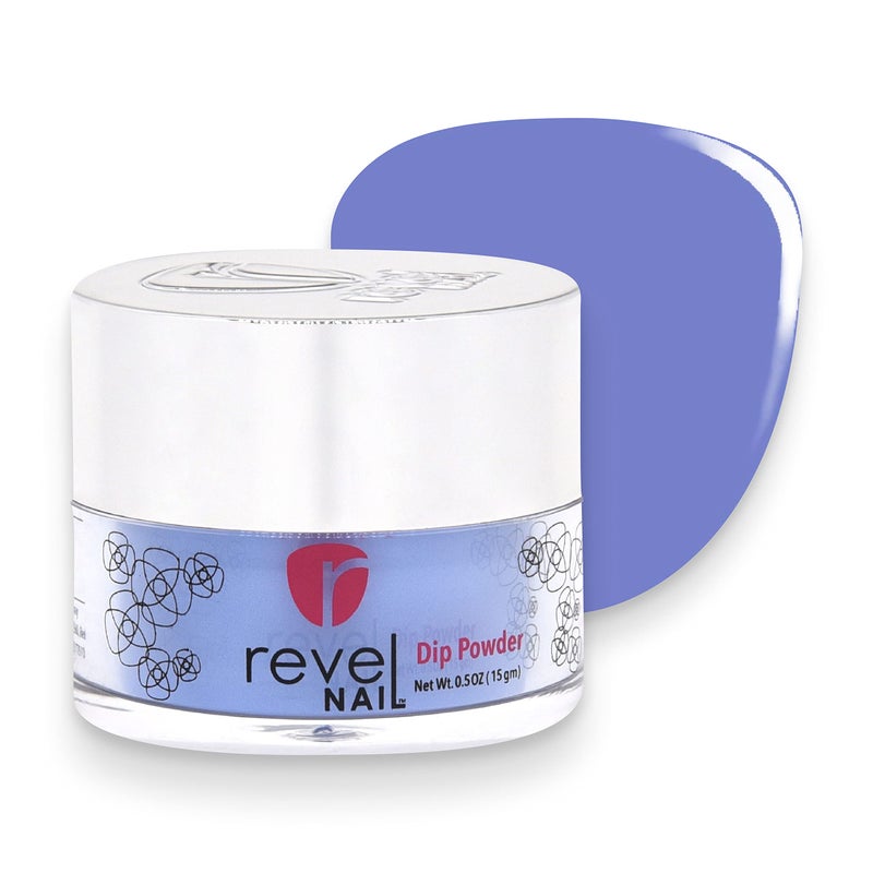 Revel Nail Dip Powder Blue Powder Dip Nail Polish Chip Resistant Dip Nail Powder with Vitamin E and Calcium DIY Manicure Agave