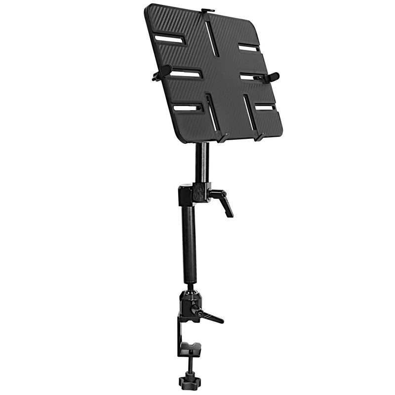 Mount-It! Tablet Pole Mount | Universal Full Motion Holder for iPad, Phone or Tablet | C-Clamp Base | Fits 6-14 Inch Screens - Image 1