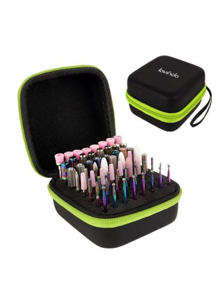 Lavinda Portable Nail Drill Bits Holder, (ONLY CASE) Dustproof Displayer Organizer Container, 64 Holes Efile Nail Bits Container Box Case with High Density Foam to Avoid Slipping & Scratches - pzsku/ZD11CD2DA5BD74AE48422Z/45/_/1744284091/31c4b3da-ad6d-4bd7-81f0-9e00f15a0367