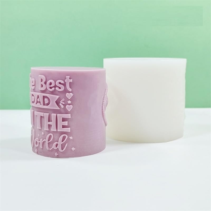 FirstTry FirstTry Candle Mold I 3D Fondant Best Dad in The World Silicone Plaster Epoxy Mould I Special for Father’s Day I for DIY Handmade Ornament Chocolate Cake Décor Aromatherapy Soap Resin Art Crafts - Image 3