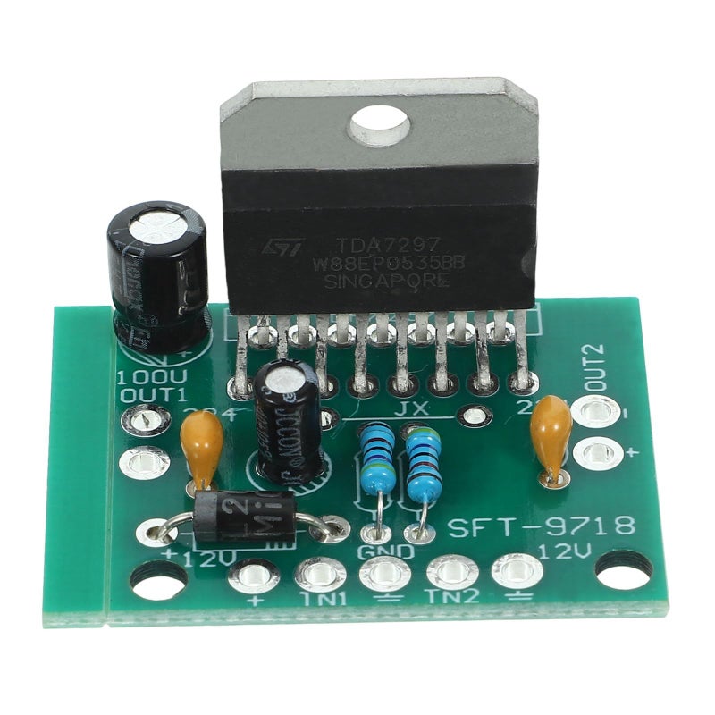 TDA7297 15W Stereo Amplifier Board DIY Kit DC 12V for Home Audio Speaker System - Image 2