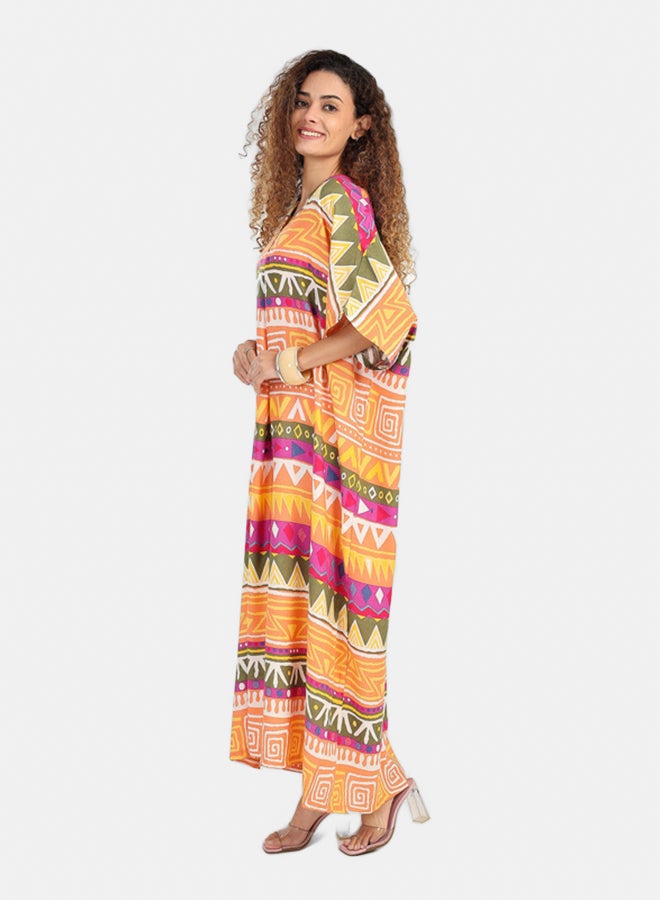 Carina Printed V-Neck Maxi Dress  - Image 2