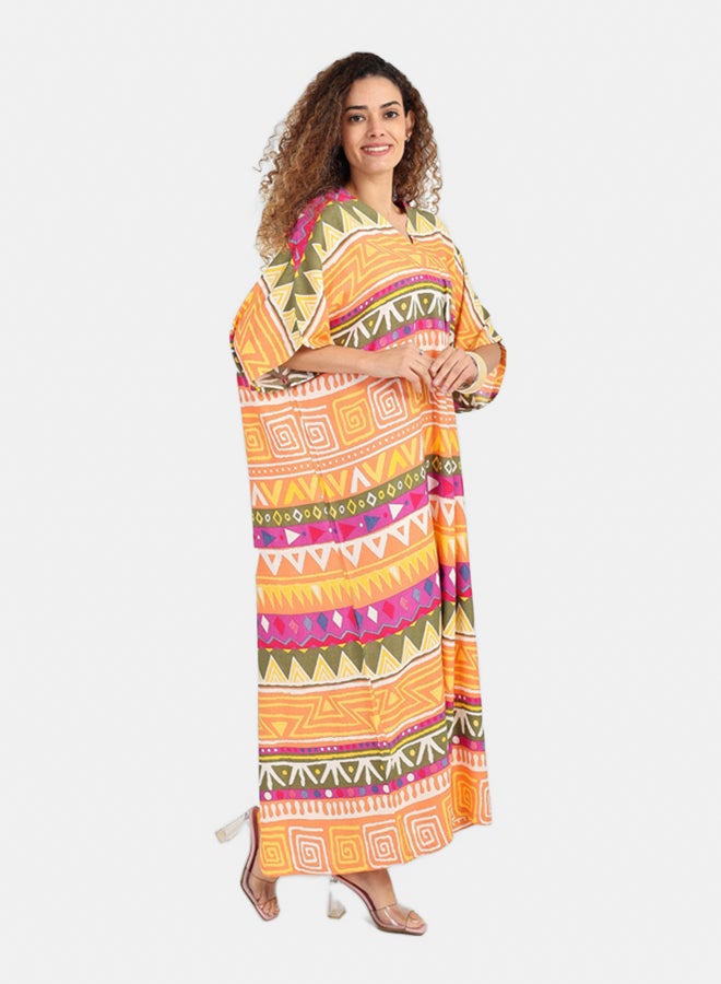 Carina Printed V-Neck Maxi Dress  - Image 5