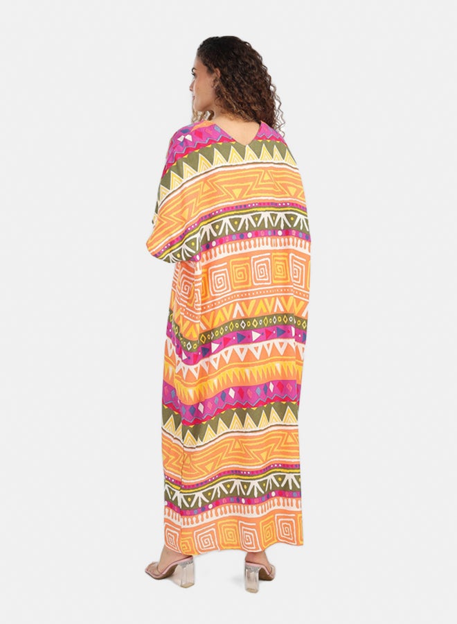 Carina Printed V-Neck Maxi Dress  - Image 3