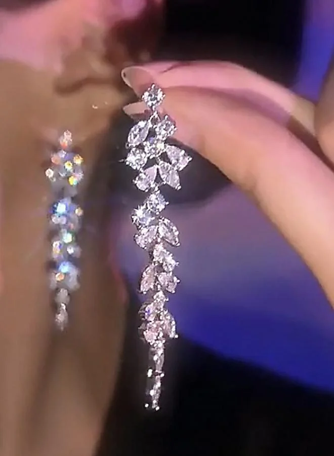 Take Two Rhinestone Tassel Earrings