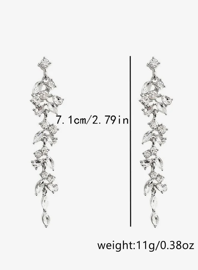 Take Two  Rhinestone Tassel Earrings for Women | Best Price UAE