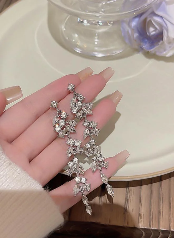 Take Two  Rhinestone Tassel Earrings for Women | Best Price UAE