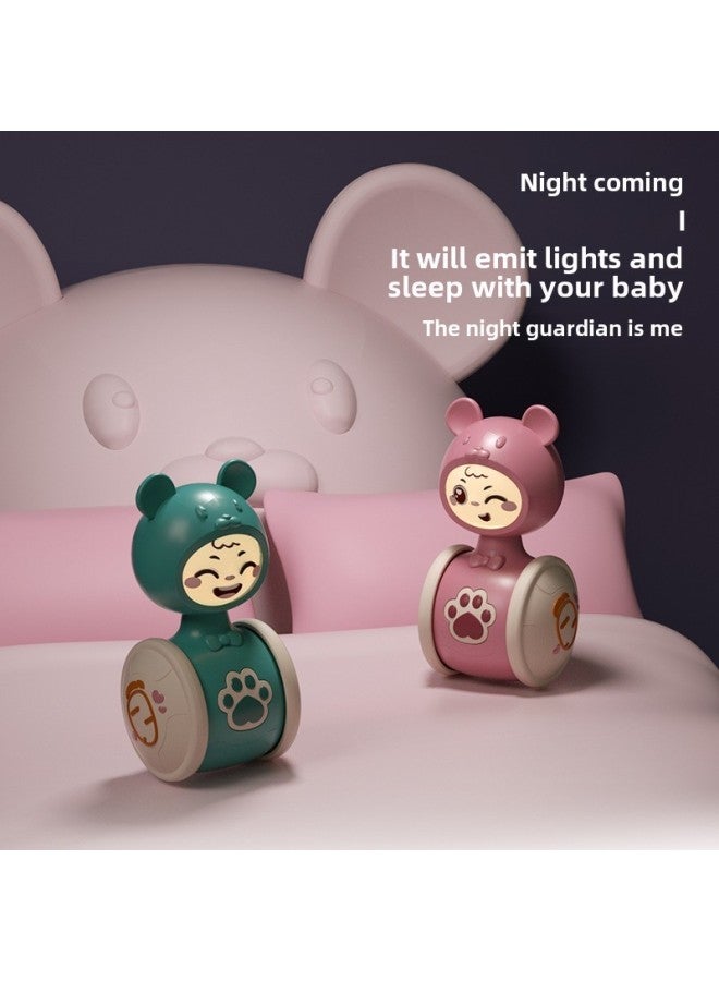 Children's Bear Tumbler Can Bite Boys And Girls Baby Puzzle Sliding Early Education 0 To June Parent Game Toys-Specifications:Red Tumbler-functional (color Box)  - Image 5