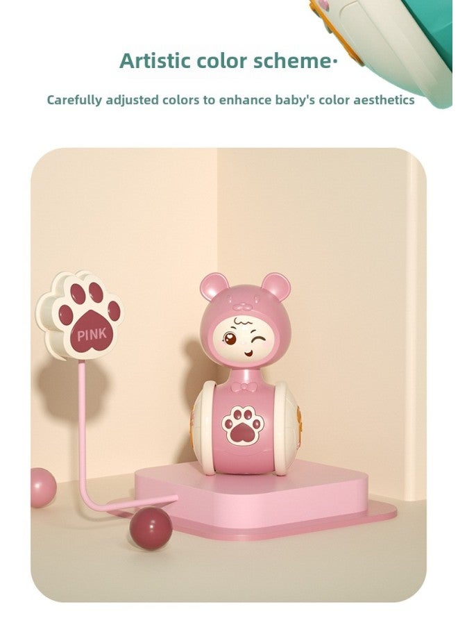 Children's Bear Tumbler Can Bite Boys And Girls Baby Puzzle Sliding Early Education 0 To June Parent Game Toys-Specifications:Red Tumbler-functional (color Box)  - Image 1