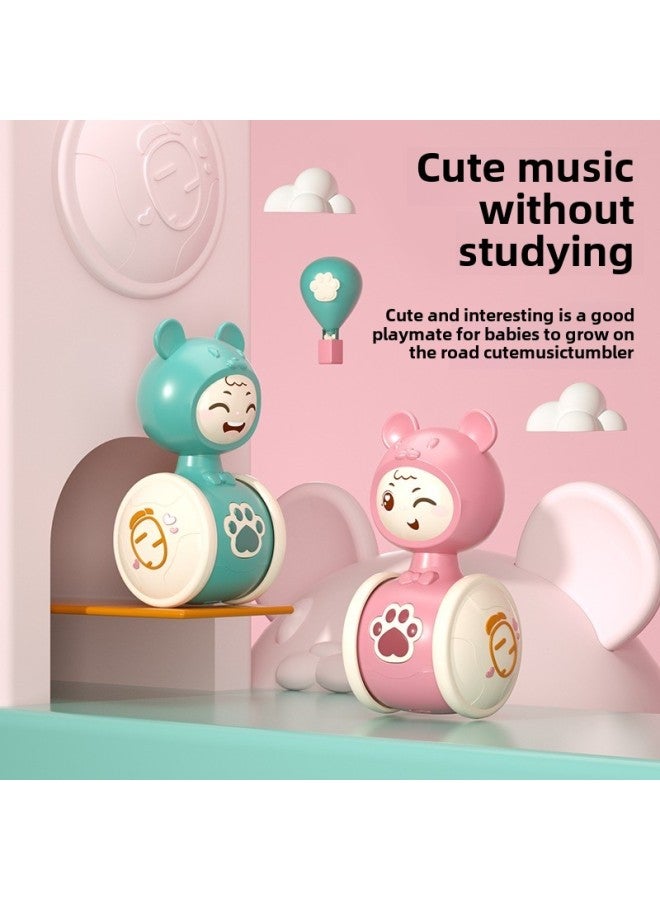 Children's Bear Tumbler Can Bite Boys And Girls Baby Puzzle Sliding Early Education 0 To June Parent Game Toys-Specifications:Red Tumbler-functional (color Box)  - Image 2