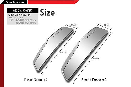 STATUS 4Pcs High Glossy Slim Door Edge Guards Bumper Protector Trim Guard Sticker Molding for Motors Auto Vehicle (Metallic Silver) - Image 2