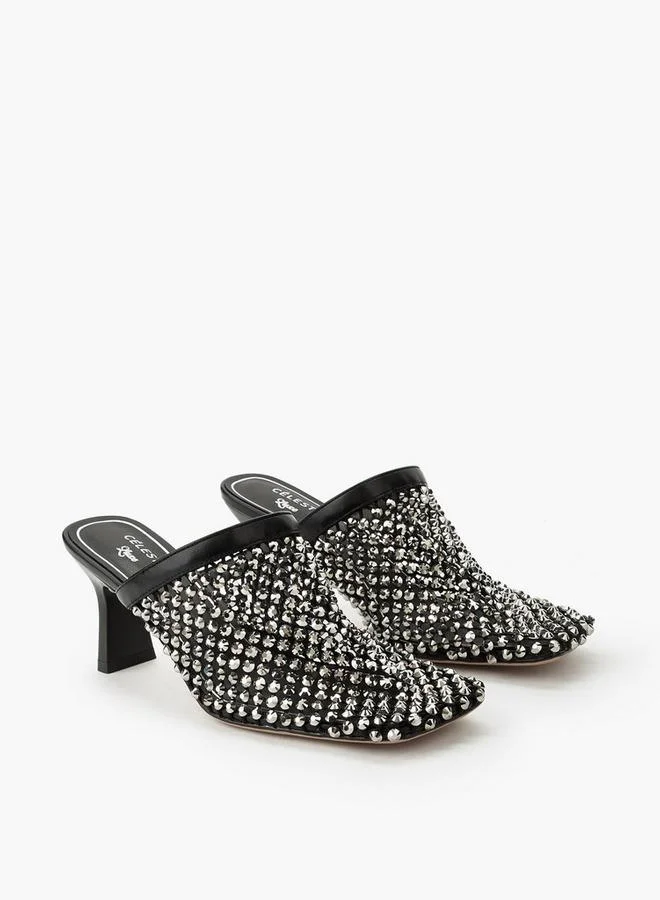 Celeste Women Flared Heel Mule