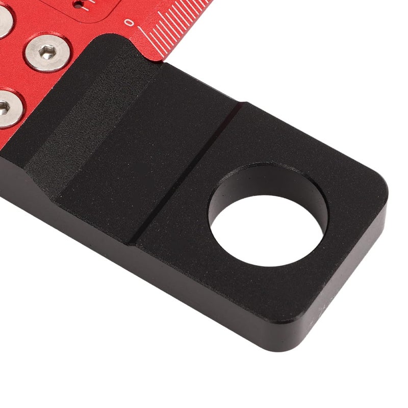 مسطرة حرف T من سبائك الألومنيوم باللونين الأحمر والأسود، أداة نجارة دقيقة للنجارين وأعمال DIY - Image 4