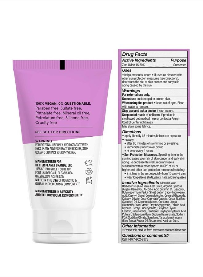 Acure Radically Rejuvenating SPF 30 Day Cream, 100% Vegan, Provides Anti-Aging Support, Turmeric, Ferulic Acid & Vitamin C, Sun Protection & Antioxidants, Scented, 1.7 Fl Oz - Image 5