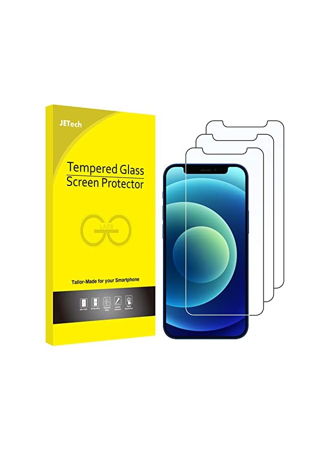 JETech Screen Protector for iPhone 12 mini 5.4-Inch, Tempered Glass Film, 3-Pack - Image 1