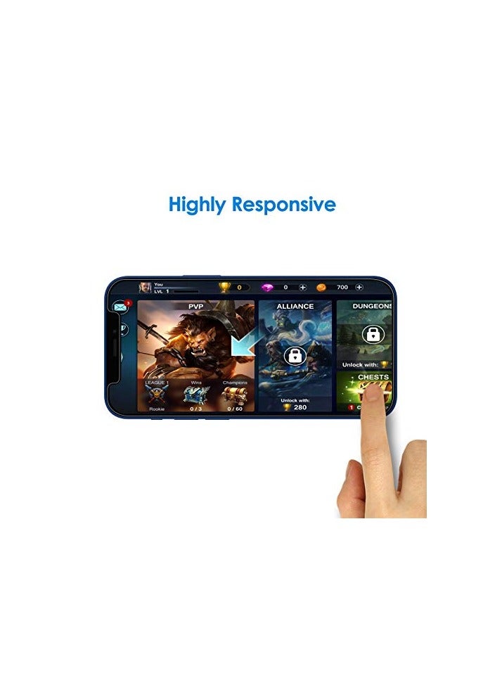 JETech Screen Protector for iPhone 12 mini 5.4-Inch, Tempered Glass Film, 3-Pack - Image 3