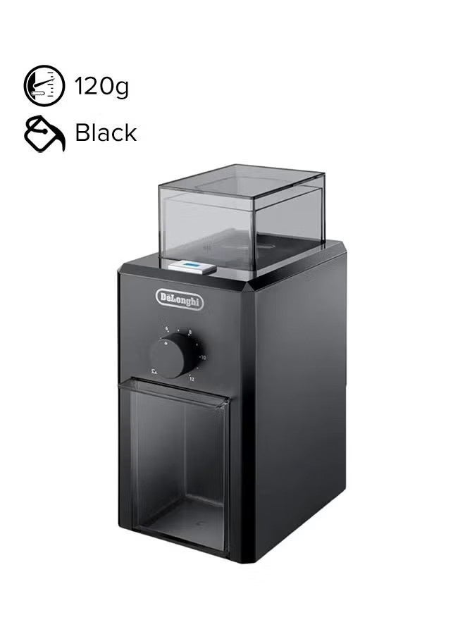 ديلونجي Electric Coffee Grinder With Fineness Selector KG79 150 W , Burr Grinding System , 12 Cups Capacity  Black 150 W KG79 Black - Image 1