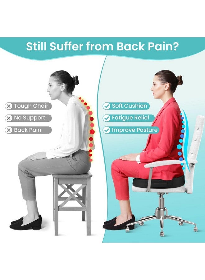 2Buds Coccyx Seat Cushion with Orthopedic Gel Memory Foam, Cushion for Tailbone Pain, Sciatica u0026 Back Pain Relief, U Shape Hip Support for 【Black】 - Image 5